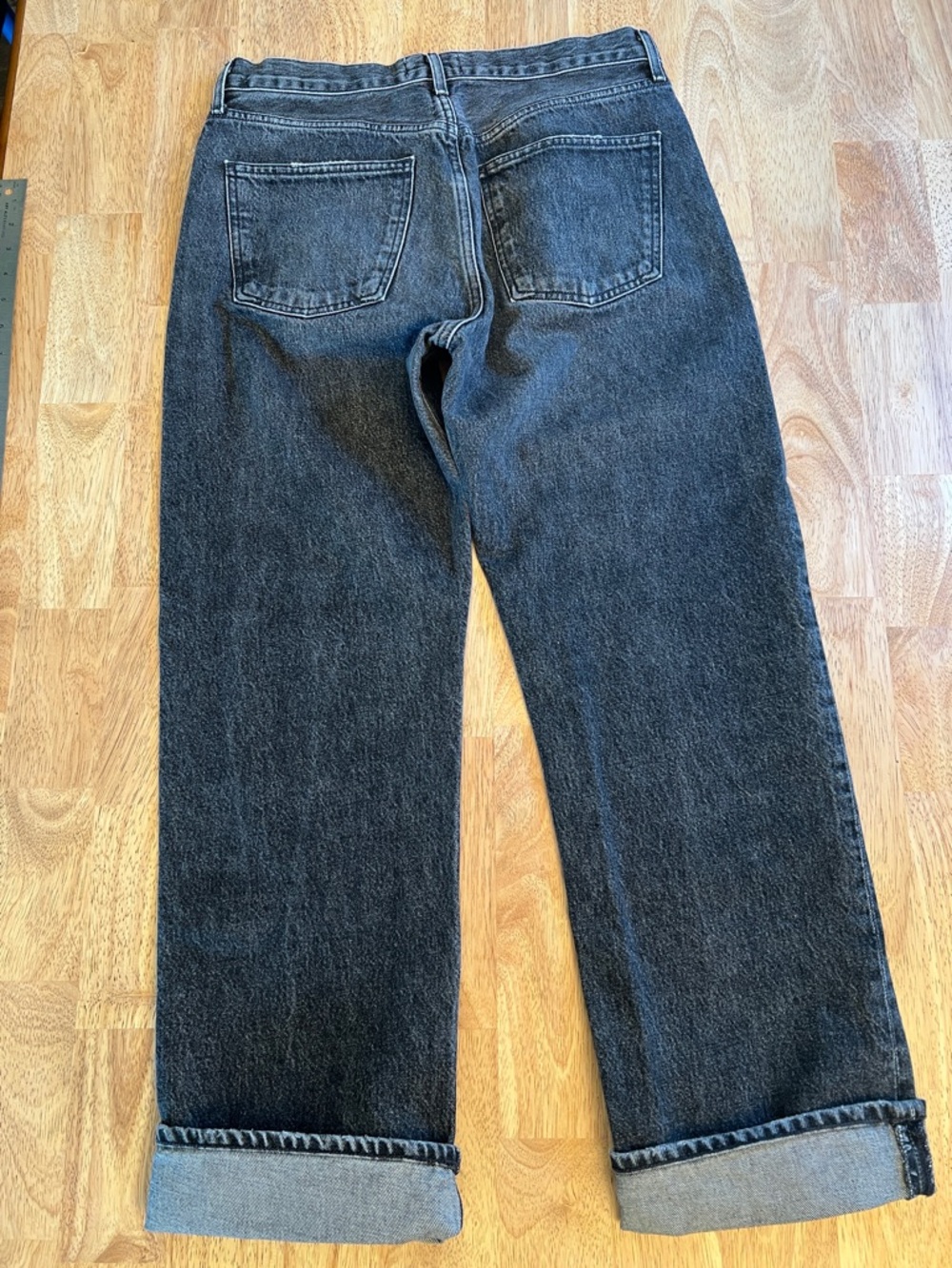 AGOLDE Fran 100% Cotton Washed Black Jeans size 28 - Picture 2 of 15